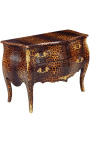 Barok kommode af stil leopard Louis XV med 2 skuffer og guld bronze