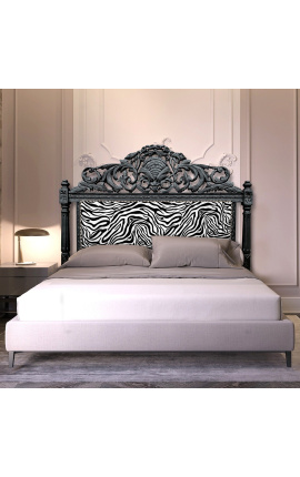 Baroková posteľná hlavička z zebry a lesné čierne drevo