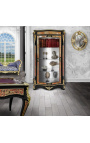 Boulle marquetry vitrineskap med stilen til Napoleon III svart med bronse