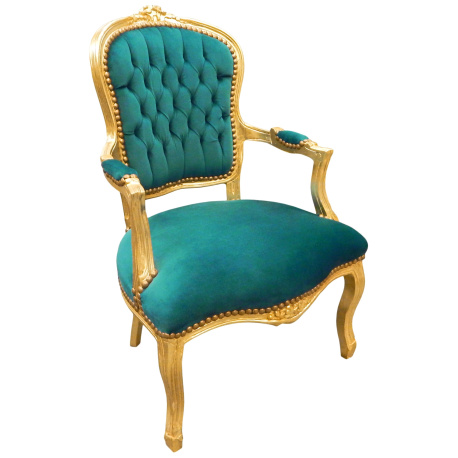 Velvet discount louis chair