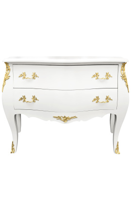 Vestidor barroco Louis XV bronces de estilo blanco y oro