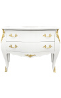 Comò barocco Louis XV stile bronzo bianco e oro