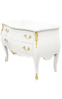 Comò barocco Louis XV stile bronzo bianco e oro