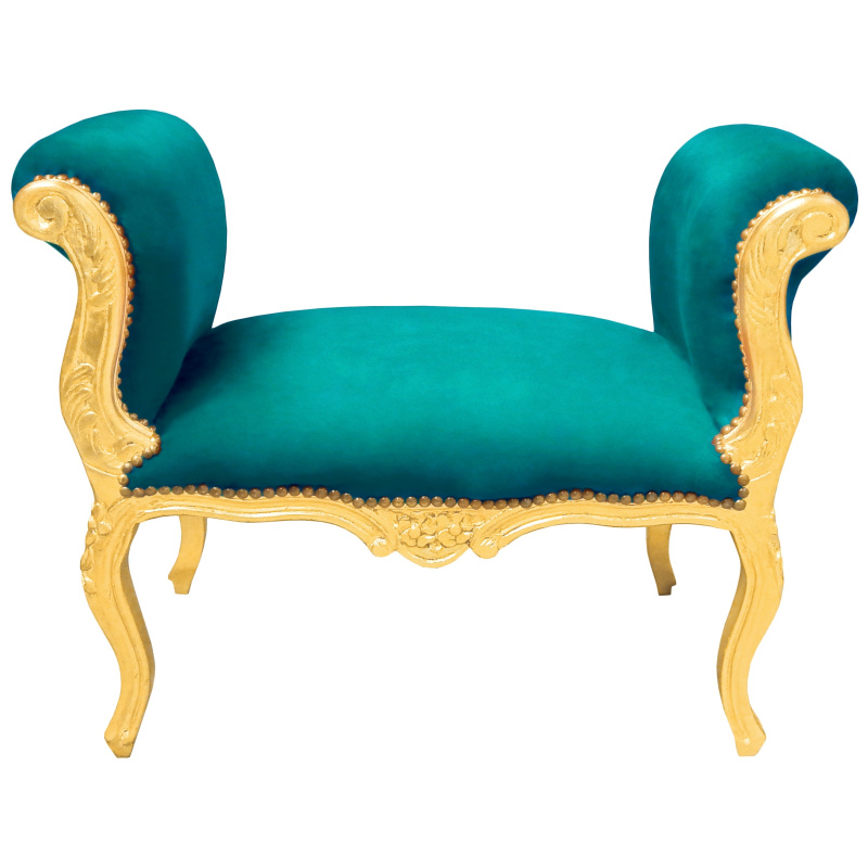 Rococo Furniture Settee Baroque Chairs Baroque Furniture Chairs Antique  Furniture Rococo Tufted Chair Gold Leaf Tufted Teal Turquoise Fabric 