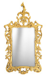 Grand miroir baroque rococo en bois doré