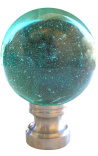 Sfera per scale in vetro azzurro