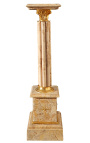Korintski stup od bijelog mramora s pozlaćenom broncom u stilu carstva