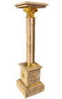 Korintski stup od bijelog mramora s pozlaćenom broncom u stilu carstva