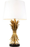 "Hera" lamp in brass-colored metal with black base