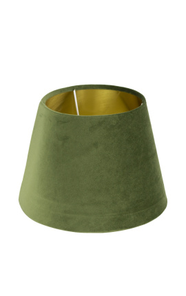 small green velvet lampshade