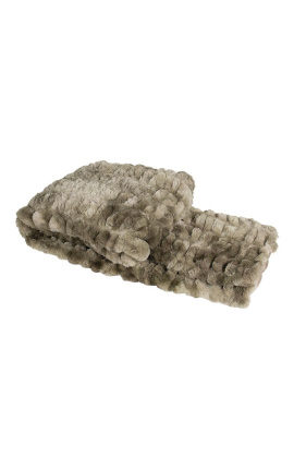 Gray faux fur blanket 180 x 130