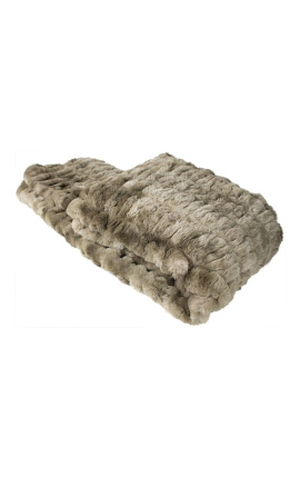 Gray faux fur throw 130 x 180