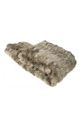 Gray faux fur throw 130 x 180