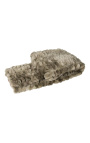 Gray faux fur throw 130 x 180