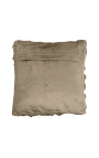 Taupe-färgad smock velvet square cushion 30 x 30