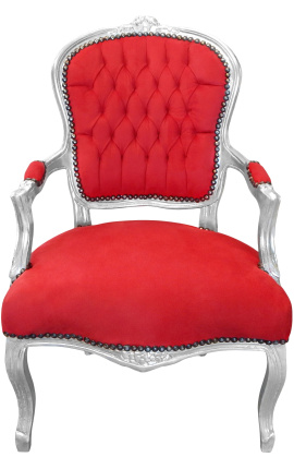 American Flag baroque armchair of Louis XV style and black wood