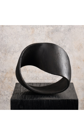 Black Möbius ribbon skulptur - Størrelse M