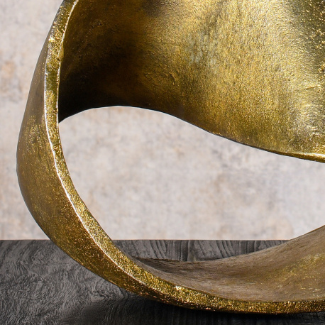 Decorative Bronze Metal Ribbon Sculpture