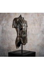 Velika skulptura "Fragment Hermesa" na nosilcu iz črne kovine