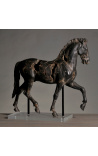 Grande sculpture "Cheval de Monti" sur support