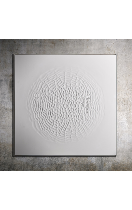 Pintura contemporânea quadrada "White Vortex"