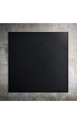 Pintura contemporânea quadrada "Black Vortex"