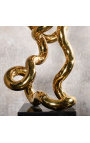 Grote hedendaagse gouden sculptuur "Tubulair 1"