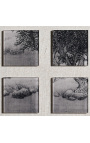 Tableau contemporain rectangulaire "Hommage à Shi Tao - Étude 2"