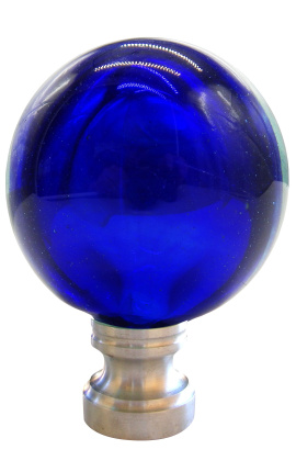 Bola d'escala de vidre blau fosc