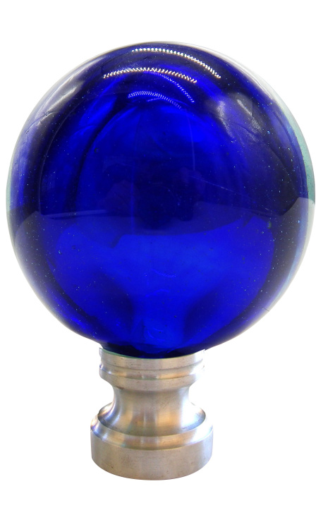 Bola de escalera de cristal azul oscuro