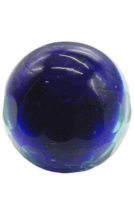 Sfera per scale in vetro blu scuro sfaccettato