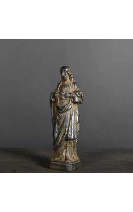 Statuetta "Sacro Cuore" in gesso patinato nero