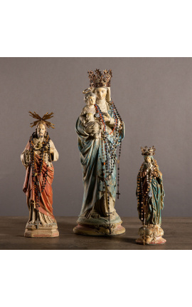 Estatua de yeso Polychrome &quot;Virgin Mary con la corona&quot;