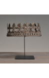 Decorative crown in copper look metal (Crown with jewels)