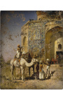 Pintura "La antigua mezquita azulada fuera de Delhi" - Edwin Lord Weeks