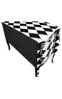 Grande commode baroque de style Louis XV "Damier" noir et blanc.