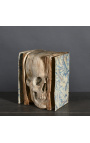 "Memento Mori" boek met gesneden schedel