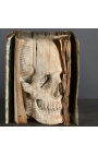 "Memento Mori" boek met gesneden schedel