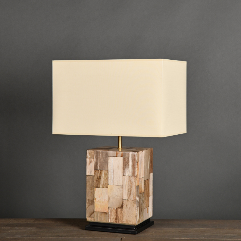 petrified wood table lamp