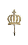 Coat rack, handdoek of thee handdoek, in goud aluminium "kroon"