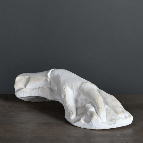 Plaster sculpture of a 19th century male hand