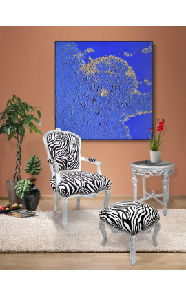 Tableau contemporain carré &quot;Bleu Dune - Petit Format&quot;