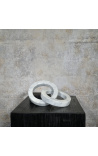 Escultura contemporània de marbre blanc "For Life"