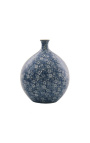 Nagy "Bleu Floral" kerek váza a kék kerámia illatában