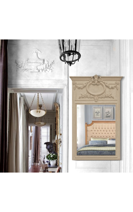 Trumeau Louis XVI tre beige patinerte