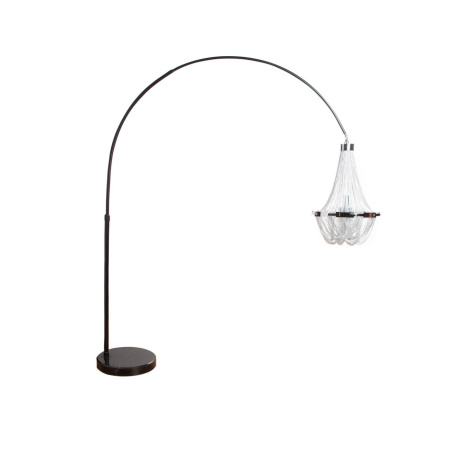 Lampada da terra design Versailles alluminio nero