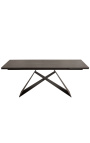 "Løfte" matbord i svart stål og lava keramikk topp 180-220-260