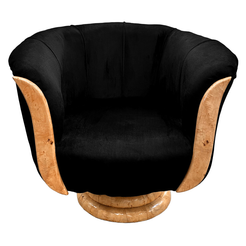 black art deco chair