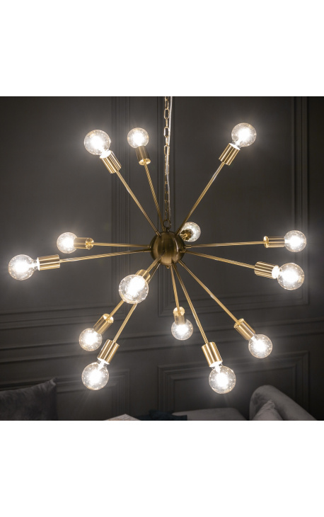 "" chandelier v zlatém kovu - 87 cm v průměru - 14 světlometů