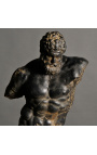 "Hercules Hercules Hercules" skulptur på sort metal støtte